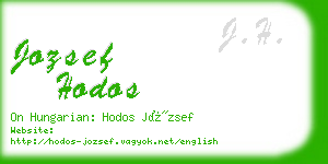 jozsef hodos business card